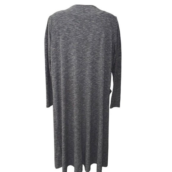 LuLaRoe Women’s Medium Gray Long Stretch Cardigan With Pockets - Picture 4 of 7
